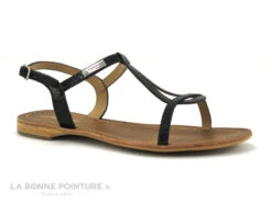 Tropeziennes HAMAT Noir Serpent - Sandale Plate Femme