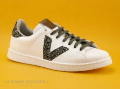 Victoria 125244 Blanc - Glitter - Lacet Kaki - Basket Basse Femme -Femmes Chaussures Soldes cd24607c73b9e66c561f35ea11d5d5ef img 0728.jpg 160858