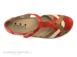 3 Points De Suspension Kirout Rouge - Beige - Sandale -Femmes Chaussures Soldes cd24607c73b9e66c561f35ea11d5d5ef img 0812.jpg 143682