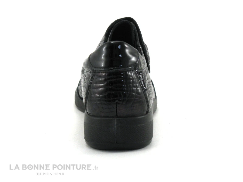 Pedi Girl DEMBA AMO Noir Bordeaux Croco - Chaussure Basse Femme A Scrach 4 Pedi Girl DEMBA AMO Noir Bordeaux Croco - Chaussure Basse Femme A Scrach – Image 4