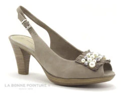 Nouvelles versions 11 Marco Tozzi 2-29602-20 Taupe - Perles Culture - Sandale Talon