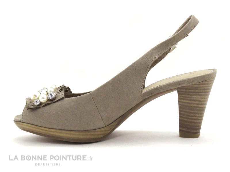 Marco Tozzi 2-29602-20 Taupe - Perles Culture - Sandale Talon 3 Marco Tozzi 2-29602-20 Taupe - Perles Culture - Sandale Talon – Image 3