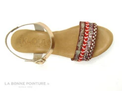 Kaola 3482 Rose Gold - Rouge - Sandale Compensee Femme -Femmes Chaussures Soldes cd24607c73b9e66c561f35ea11d5d5ef img 1285.jpg 148232