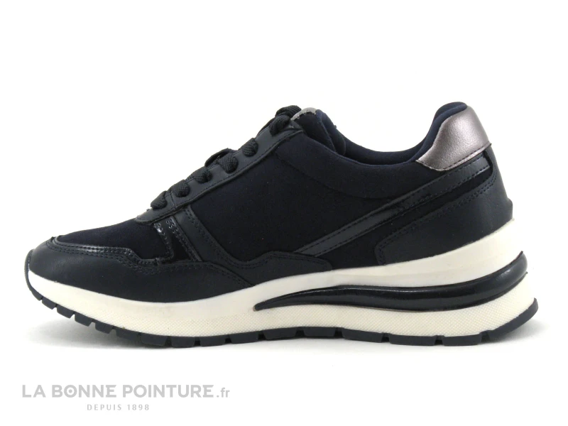 Tamaris 1-23709-27 Navy - Sneakers Bleu Marine -Semelle Compensee 3 Tamaris 1-23709-27 Navy - Sneakers Bleu Marine -Semelle Compensee – Image 3