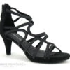 Marco Tozzi 2-28373-34 - Black Comb - Sandale Talon Noir Brillant