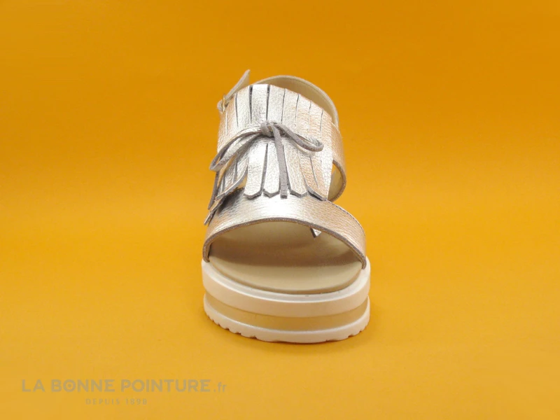 We Do 44562 Silver - Sandale Compensee Gris Metal 2 We Do 44562 Silver - Sandale Compensee Gris Metal – Image 2