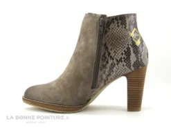 Fugitive ASFALT Vel Taupe - Python Taupe - Bottine Talon Haut -Femmes Chaussures Soldes cd24607c73b9e66c561f35ea11d5d5ef img 2362.jpg 162841