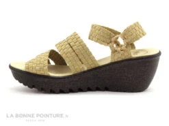 WOZ UP 689 Or Beige - Nu-pieds Compense -Femmes Chaussures Soldes cd24607c73b9e66c561f35ea11d5d5ef img 2406.jpg 120334