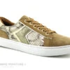 The Divine Factory QL4704 Taupe - Or Python - Sneakers Femme