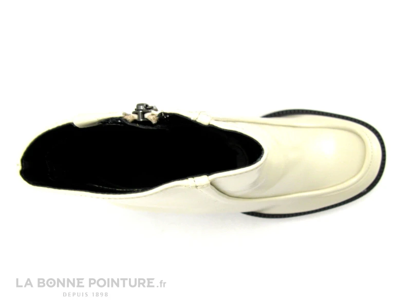 Tamaris 1-25318-29 Ivory - Bottine Blanc Casse - Talon Large 6 Tamaris 1-25318-29 Ivory - Bottine Blanc Casse - Talon Large – Image 6