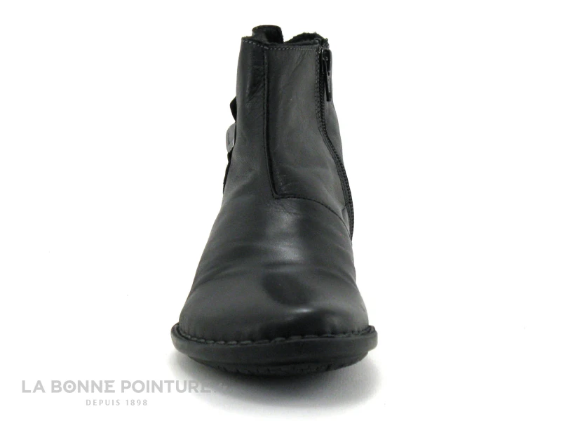 Morans GRINGE Noir - Boots Femme Cuir Noir - Interieur Chaud 2 Morans GRINGE Noir - Boots Femme Cuir Noir - Interieur Chaud – Image 2