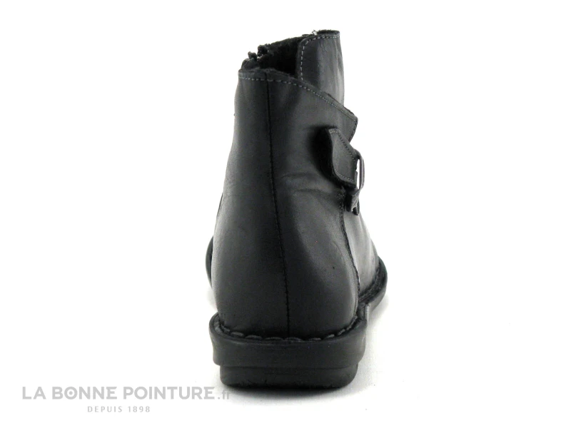 Morans GRINGE Noir - Boots Femme Cuir Noir - Interieur Chaud 4 Morans GRINGE Noir - Boots Femme Cuir Noir - Interieur Chaud – Image 4