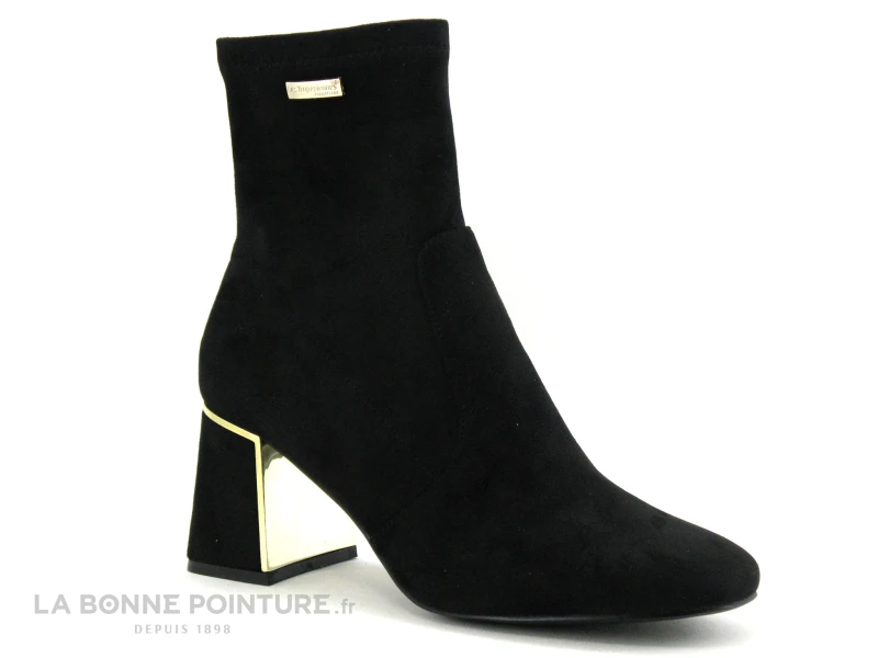 Les Tropeziennes DAM 44525 Noir-suede - Bottine Noire Talon Haut 1 Les Tropeziennes DAM 44525 Noir-suede - Bottine Noire Talon Haut