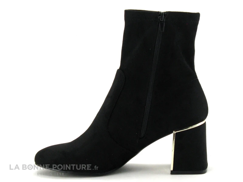 Les Tropeziennes DAM 44525 Noir-suede - Bottine Noire Talon Haut 3 Les Tropeziennes DAM 44525 Noir-suede - Bottine Noire Talon Haut – Image 3