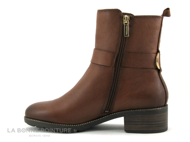 Tamaris 1-25322-27 Marron - Bottine Zippee - Bride Cheville Boucle Or 3 Tamaris 1-25322-27 Marron - Bottine Zippee - Bride Cheville Boucle Or – Image 3