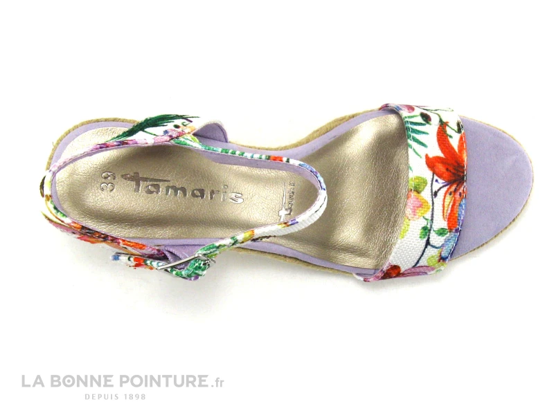 Tamaris 1-28300-22 Flower Comb - Nu-pieds Toile Fleurie 6 Tamaris 1-28300-22 Flower Comb - Nu-pieds Toile Fleurie – Image 6