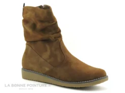 Dees Shoes CADORA Camel - Tige Plissee - Bottine Femme