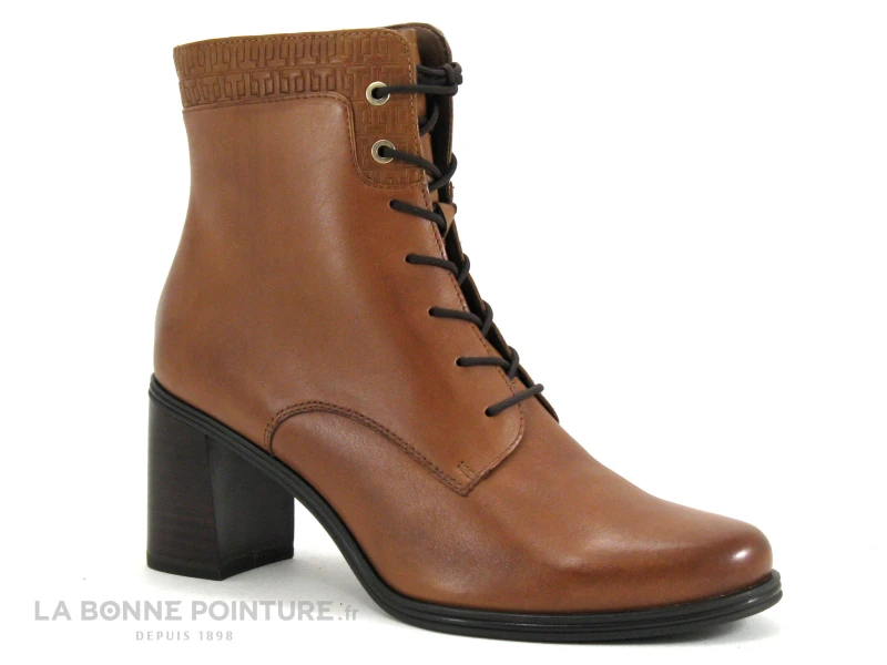 Tamaris 1-25110-29 Nut - Bottine Marron Clair - Talon Haut 1 Tamaris 1-25110-29 Nut - Bottine Marron Clair - Talon Haut