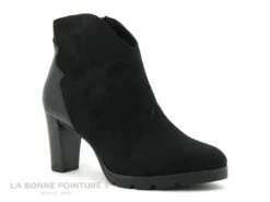 Marco Tozzi 2-25841-25 Black Comb - Bottines Velours Talon Haut -Femmes Chaussures Soldes cd24607c73b9e66c561f35ea11d5d5ef img 5188.jpg 153714