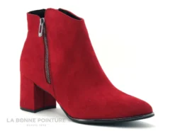 Marco Tozzi 2-25015-25 Red - Bottine Velours Rouge - Talon Large -Femmes Chaussures Soldes cd24607c73b9e66c561f35ea11d5d5ef img 5281.jpg 153839