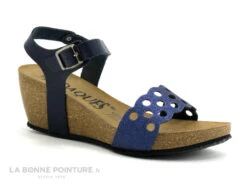 K DAQUES - Jina - Bride Ajouree - Sandale Bleu Marine