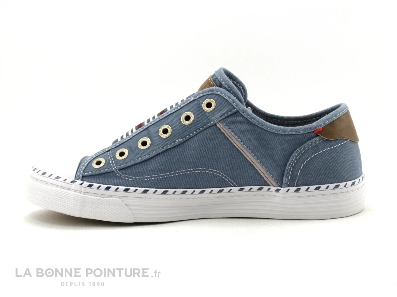 Mustang 1376-402-807 Bleu Ciel - Basket Sans Lacet Femme En Toile 3 Mustang 1376-402-807 Bleu Ciel - Basket Sans Lacet Femme En Toile – Image 3