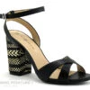 The Divine Factory QL3642 Noir - Sandale - Talon Haut Tresse