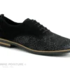 Morans VIALA Noir - Pois Argent - Chaussure Derby Femme