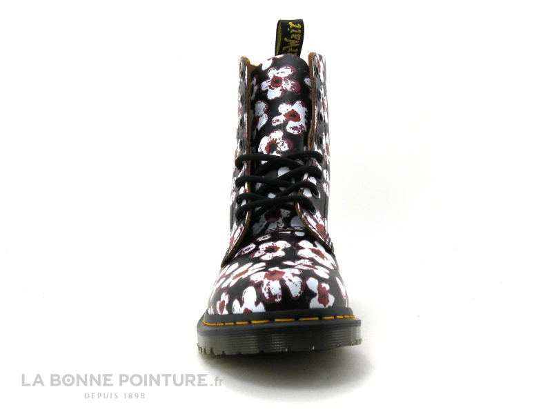 Dr. Martens Dr Martens 1460 PASCAL Black Red - Pansy Fayre Vintage - Boots Fleurs 2 Dr. Martens Dr Martens 1460 PASCAL Black Red - Pansy Fayre Vintage - Boots Fleurs – Image 2