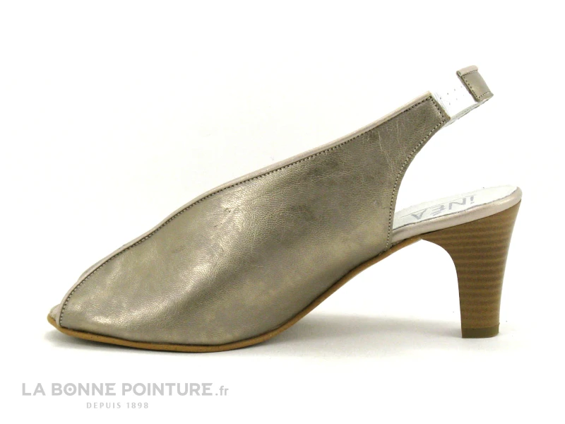 Inea PAPIO Beige Or - Sandale Doree A Talon Haut 3 Inea PAPIO Beige Or - Sandale Doree A Talon Haut – Image 3