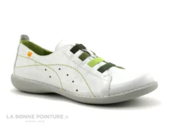 Jungla 6020 Off White - Gris - Vert - Chaussure Basse Femme