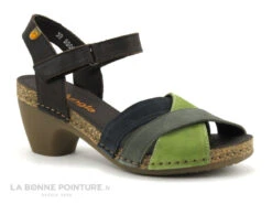 Jungla 8004 Forest Kiwi - Sandale Femme Petit Talon
