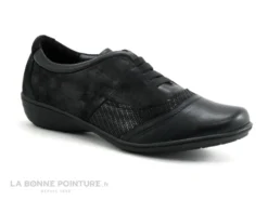 Geo Reino INBABE Noir - Argent - Chaussure Basse Femme