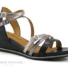 MamZelle NAGA Noir Etain CSIKG06 - Sandale Compensee