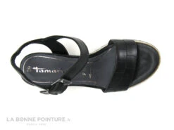Tamaris 1-28015-28 Black - Sandale Compensee - Cuir Noir -Femmes Chaussures Soldes cd24607c73b9e66c561f35ea11d5d5ef img 8970.jpg 170376
