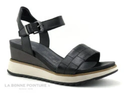 Tamaris 1-28015-28 Black - Sandale Compensee - Cuir Noir -Femmes Chaussures Soldes cd24607c73b9e66c561f35ea11d5d5ef img 8971.jpg 170380