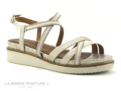 Tamaris 1-28207-28 Ivory - Brides Croisees - Sandale Femme