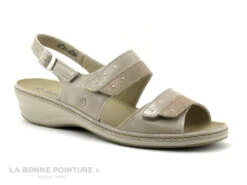 Suave 934PS Sesame Tan - Sandale Cuir Femme